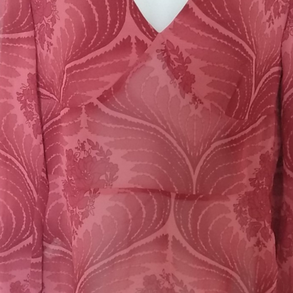 ESPRIT Collection Floral Sheer Top Blouse M - Picture 4 of 14